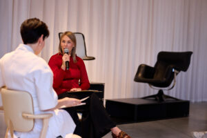 Ida Kukkapuro interviews curator Tanja Hwang at Vitra Showroom in NYC.